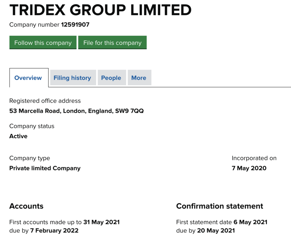 TRIDEX GROUP LIMITED