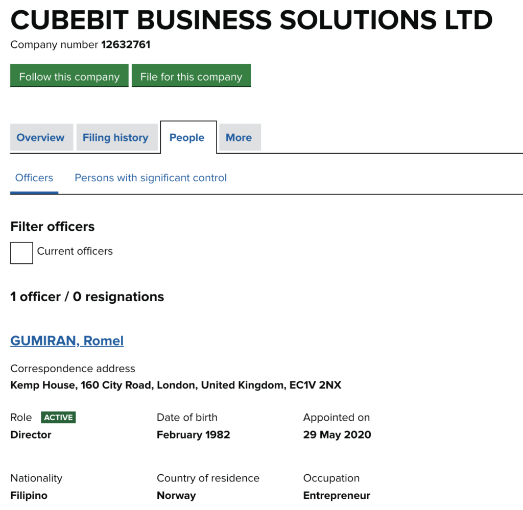 CubeBit registration