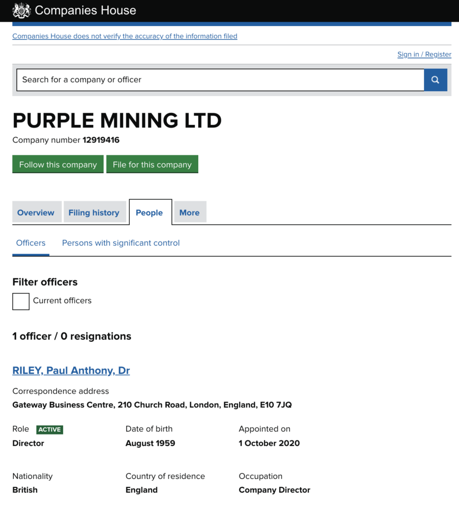 Purple Mining Owner