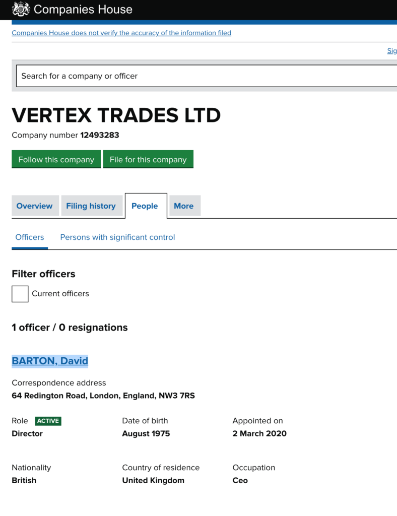 Vertex Trades CEO